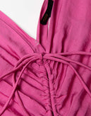 RRP €370 MAJE Rachelly Dress EU36 US4 UK8 S Asymmetric Pink Tie Dye Plunge Neck gallery photo number 8