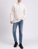 RRP€176 L.B.M. 1911 Jumper IT50 US40 L Ivory Angora Wool Blend High Neck gallery photo number 2