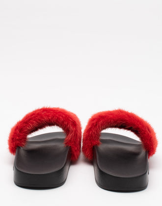 RRP€475 GIVENCHY Mink Fur Slide Sandals US6 UK3 EU36 Footbed Made in Italy gallery photo number 5