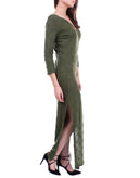 RRP€275 MAJESTIC FILATURES Linen Knitted Maxi Dress Size 1 S Cannabis Embroidery gallery photo number 2