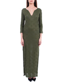 RRP€275 MAJESTIC FILATURES Linen Knitted Maxi Dress Size 1 S Cannabis Embroidery gallery photo number 4