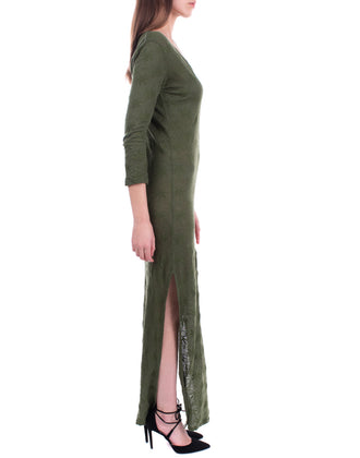 RRP€275 MAJESTIC FILATURES Linen Knitted Maxi Dress Size 1 S Cannabis Embroidery gallery photo number 5