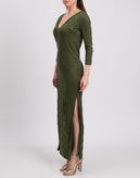 RRP€275 MAJESTIC FILATURES Linen Knitted Maxi Dress Size 1 S Cannabis Embroidery gallery photo number 4