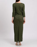 RRP€275 MAJESTIC FILATURES Linen Knitted Maxi Dress Size 1 S Cannabis Embroidery gallery photo number 5