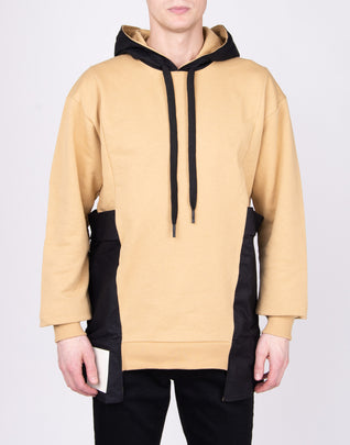 RRP€167 TAKESHY KUROSAWA HOMME Hoodie Size XL Two-Tone Asymmetric Made in Italy