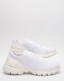 RRP€540 NEIL BARRETT Sneakers US12 UK11 EU45 White Knitted Thunderbolt gallery photo number 2