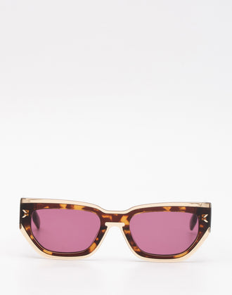 RRP€150 MCQ ALEXANDER McQUEEN Geometric Sunglasses Tortoise Shell Tinted Lenses gallery photo number 1