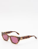 RRP€150 MCQ ALEXANDER McQUEEN Geometric Sunglasses Tortoise Shell Tinted Lenses gallery photo number 2