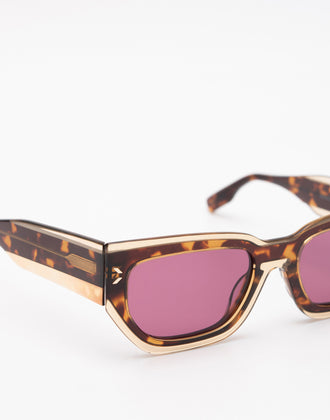 RRP€150 MCQ ALEXANDER McQUEEN Geometric Sunglasses Tortoise Shell Tinted Lenses gallery photo number 7