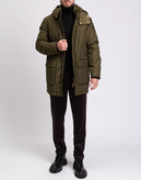 RRP €520 HOLUBAR Jacket EU 4 L / US M TEFLON Padded Green Removable Hood gallery photo number 1