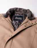 RRP €1090 HERNO Coat IT50 US40 L Wool Blend Waterproof Beaver Fur High Neck gallery photo number 9