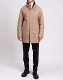 RRP €1090 HERNO Coat IT50 US40 L Wool Blend Waterproof Beaver Fur High Neck gallery photo number 2