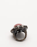 RRP €355 GUCCI Cocktail Ring Size 13 UK-M US-6 16.7 Pearls Cut Out Aged Metal gallery photo number 7