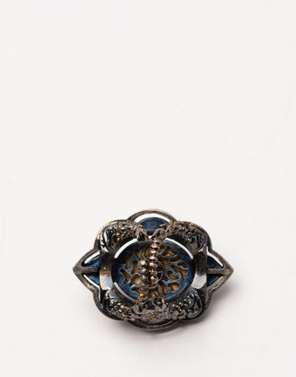 RRP €355 GUCCI Cocktail Ring Size 13 UK-M US-6 16.7 Pearls Cut Out Aged Metal gallery photo number 8