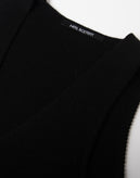 RRP €880 NEIL BARRETT Wool Knitted Midi Dress Size M Black Lace-Up Trim V-Neck gallery photo number 7