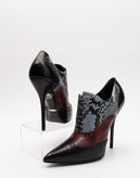 RRP €1000 GUCCI Leather Brogue Booties US8 UK5 EU38 Logo High Heel Made in Italy gallery photo number 2