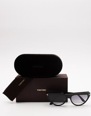 RRP €280 TOM FORD Amber-02 Cat Eye Sunglasses Anti Reflective Gradient Lenses