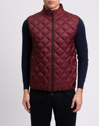 RRP€250 MICHAEL KORS Ripstop Quilted Vest Size L Red Water Repellent High Neck gallery photo number 5