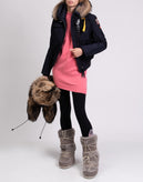 RRP €990 PARAJUMPERS Down Jacket Size S Waterproof Windproof Raccoon Fur gallery photo number 2