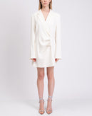 RRP€386 NICHOLAS Crepe Blazer Dress US6 UK10 IT42 M Ruched Fully Lined gallery photo number 5