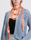 RRP €231 MISSONI  Knitted Stole Scarf Striped Lame Effect Made in Italy gallery photo number 2