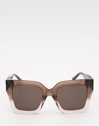 RRP€325 JIMMY CHOO EDNA/S Oversized Butterfly Sunglasses Lightly Mirrored Lenses