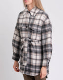 RRP €410 MAJE Gavinima Coat Size 1 US4 S Wool Blend Tartan Belted Collared gallery photo number 6