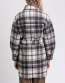 RRP €410 MAJE Gavinima Coat Size 1 US4 S Wool Blend Tartan Belted Collared gallery photo number 7