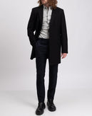 RRP€1950 DOLCE & GABBANA Wool Flannel Coat IT50 US40 L Black Lined Made in Italy gallery photo number 2