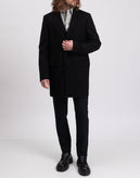 RRP€1950 DOLCE & GABBANA Wool Flannel Coat IT50 US40 L Black Lined Made in Italy gallery photo number 3