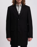 RRP€1950 DOLCE & GABBANA Wool Flannel Coat IT50 US40 L Black Lined Made in Italy gallery photo number 5