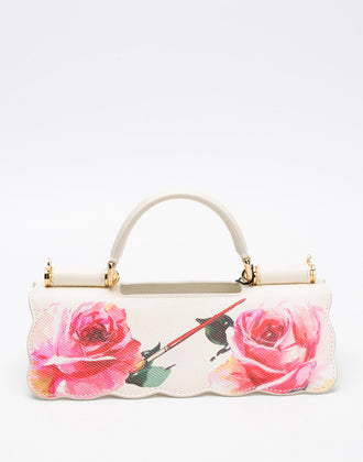 RRP€495 DOLCE & GABBANA Dauphine Leather Interchangeable Flap For Bag Roses gallery photo number 2