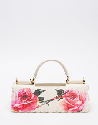 RRP€495 DOLCE & GABBANA Dauphine Leather Interchangeable Flap For Bag Roses gallery photo number 5