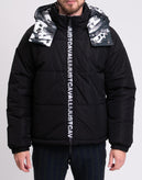 RRP€680 JUST CAVALLI Puffer Jacket IT48 US38 M Padded Brushed Print Hooded gallery photo number 5