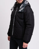 RRP€680 JUST CAVALLI Puffer Jacket IT48 US38 M Padded Brushed Print Hooded gallery photo number 6