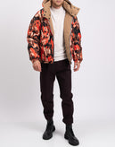 RRP€710 JUST CAVALLI Quilted Jacket IT46 US36 S Padded Printed Removable Hood gallery photo number 2