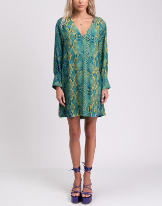 RRP€510 JUST CAVALLI Tunic Dress IT38 US2 UK6 XS Buttoned Cuffs Animal Print gallery photo number 5