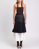 RRP €680 MAISON MARGIELA Flannel Apron One Size Contrast Wool Angora & Cashgora gallery photo number 5