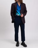 RRP €990 GUCCI Wool Flat Front Trousers IT50 US40 L Blue Cropped Made in Italy gallery photo number 2
