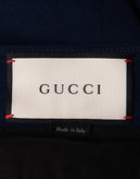 RRP €990 GUCCI Wool Flat Front Trousers IT50 US40 L Blue Cropped Made in Italy gallery photo number 10
