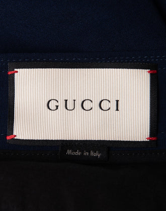RRP €990 GUCCI Wool Flat Front Trousers IT50 US40 L Blue Cropped Made in Italy gallery photo number 10