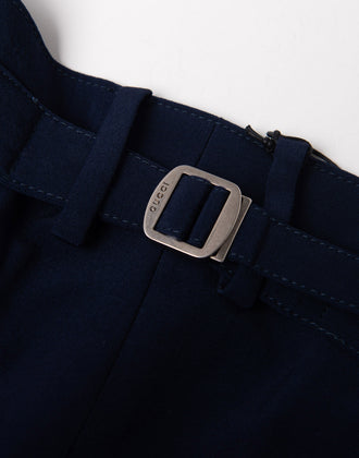 RRP €990 GUCCI Wool Flat Front Trousers IT50 US40 L Blue Cropped Made in Italy gallery photo number 9