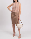 RRP €2338 BRUNELLO CUCINELLI Silk Organza Top Size M Monili Beads Sleeveless gallery photo number 1