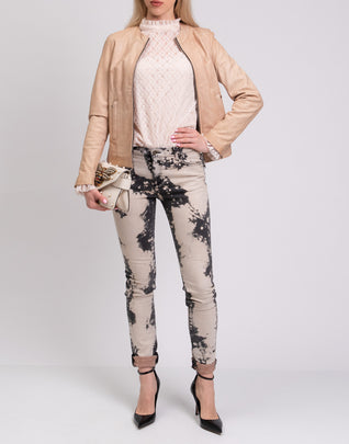 RRP €980 GUCCI Jeans W25 Embroidered Flower Bleached Dirty Look Low Waist