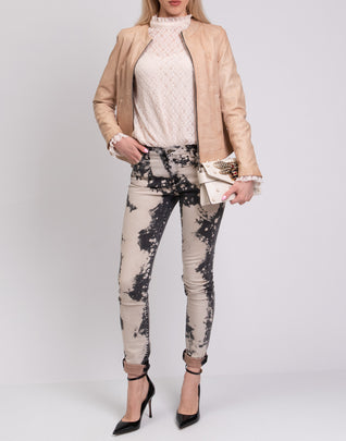 RRP €980 GUCCI Jeans W25 Embroidered Flower Bleached Dirty Look Low Waist