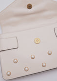 RRP €2875 GUCCI Broadway Pearly Bee Leather Clutch Bag Magnetic Flap Closure gallery photo number 10