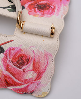 RRP€495 DOLCE & GABBANA Dauphine Leather Interchangeable Flap For Bag Roses gallery photo number 11