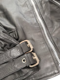 RRP €650 WALTER BAKER Liz Leather Biker Leather Jacket Size L Black Zipped Cuffs gallery photo number 5