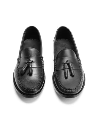 RRP €150 8 Leather Loafer Shoes Size 43 UK 9 US 10 Black Tassels Made in Italy gallery photo number 3