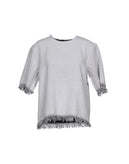 RRP €205 HAAL Terrycloth Top Size 10 / M Intarsia Back Fringe Edges Crew Neck gallery photo number 2